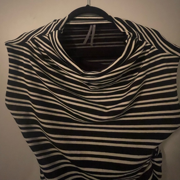 Anthropologie black and white striped dress - Picture 7 of 11